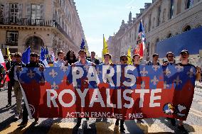 The Far-right French Monarchist Movement Action Française Demonstrate In Paris
