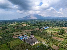 Activities At The Foot Of Mount Sinabung