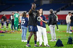 PSG Celebrates 2023-2024 Ligue 1 Championship Trophy