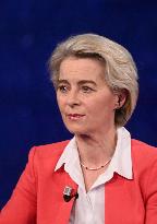 Ursula Von Der Leyen During A TV Show - Milan