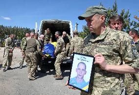 Farewell ceremony for soldier Ivan Budnyk in Irpin