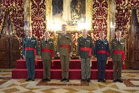 King Felipe Attends A Military Audience - Madrid
