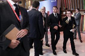 President Macron At The Microsoft Headquarters In Issy-les-Moulineaux