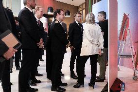 President Macron At The Microsoft Headquarters In Issy-les-Moulineaux