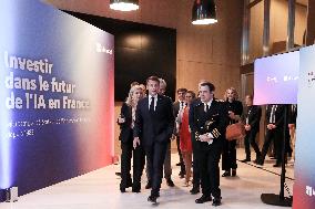 President Macron At The Microsoft Headquarters In Issy-les-Moulineaux