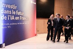 President Macron At The Microsoft Headquarters In Issy-les-Moulineaux