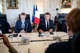 Emmanuel Macron Attends Choose France Summit - Versailles