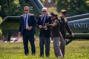 US President Joe Biden returns to Washington from Rehoboth Beach, Delaware