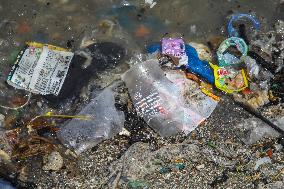Beach Full With Trash In Indonesia
