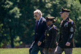 US President Joe Biden returns to Washington from Rehoboth Beach, Delaware