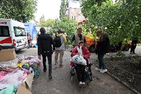Kharkiv evacuation centre