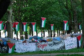 Students From Bonn University Demostrate In Front Of Bonn University