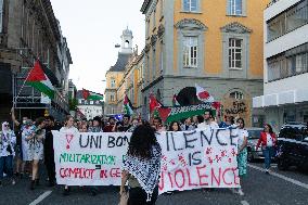 Students From Bonn University Demostrate In Front Of Bonn University