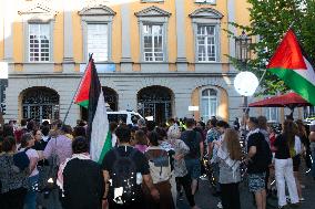 Students From Bonn University Demostrate In Front Of Bonn University