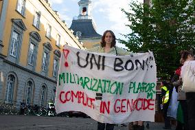 Students From Bonn University Demostrate In Front Of Bonn University