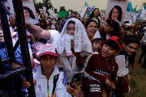 Claudia Sheinbaum, Candidate For The Presidency Of Mexico; And Clara Brugada, Candidate For Mexico City Mayor, Visit Iztapalapa