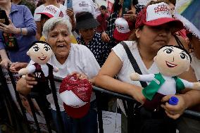 Claudia Sheinbaum, Candidate For The Presidency Of Mexico; And Clara Brugada, Candidate For Mexico City Mayor, Visit Iztapalapa