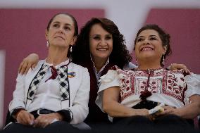 Claudia Sheinbaum, Candidate For The Presidency Of Mexico; And Clara Brugada, Candidate For Mexico City Mayor, Visit Iztapalapa