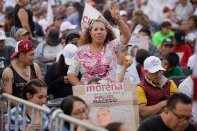 Claudia Sheinbaum, Candidate For The Presidency Of Mexico; And Clara Brugada, Candidate For Mexico City Mayor, Visit Iztapalapa