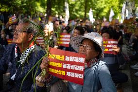 Rally Demanding Farmers' Survival Measures In The Era Of Climate Disasters In Seoul