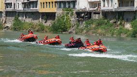 A Water Rescue Drill in Longnan