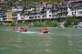 A Water Rescue Drill in Longnan