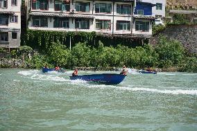 A Water Rescue Drill in Longnan