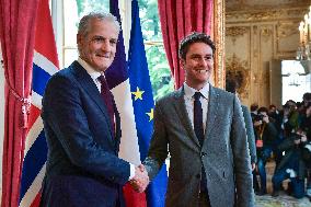 French And Norwegian Prime Ministers Meet - Paris