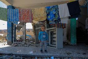 MIDEAST-GAZA-KHAN YOUNIS-THE HOMELESS-SCHOOL-SHELTER