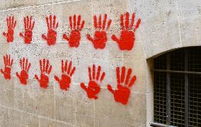 Anti-Semitic Graffiti On The Walls Of The Shoah Memorial - Paris