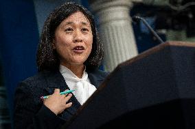 DC: The White House Daily Press Breifing with US Trade Representative Katherine Tai