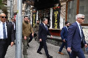 US Secretary Of State Antony Blinken Visits Kyiv, Amid Russia's Invasion Of Ukraine