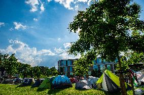 Pro-Palestinian Camp Set Up On The Radboud University Campus, In Nijmegen, Netherlands.