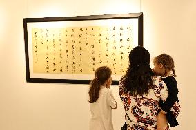 MOROCCO-RABAT-CULTURAL EVENTS-CHINESE CALLIGRAPHY