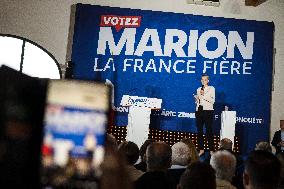 Marion Marechal Holds A Campaign Meeting - Albias