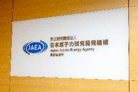 Signage and logo of Japan Atomic Energy Agency
