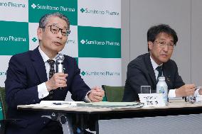 Sumitomo Pharma's president change press conference