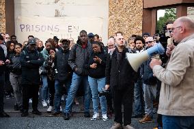 Demonstration Outside The Santé Prison - Paris