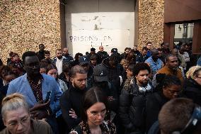 Demonstration Outside The Santé Prison - Paris