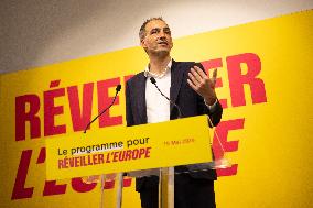 Raphael Glucksmann Presents His Program - Paris