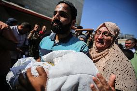 Mass Funeral At The Al-Aqsa hHospital In Deir Al-Balah