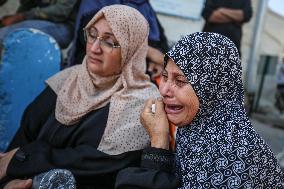 Mass Funeral At The Al-Aqsa hHospital In Deir Al-Balah