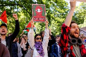 Polish Students Protest Against Israeli Military Actions In Gaza