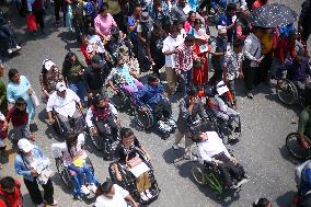 Differently Abled- Protestors Arrested In Nepal