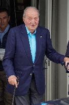 Don Juan Carlos Leaving Restaurant - Spain