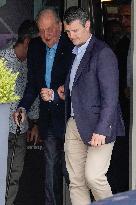 Don Juan Carlos Leaving Restaurant - Spain