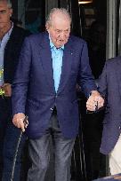 Don Juan Carlos Leaving Restaurant - Spain