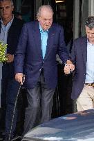 Don Juan Carlos Leaving Restaurant - Spain