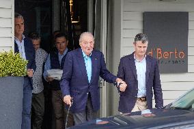 Don Juan Carlos Leaving Restaurant - Spain