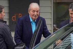 Don Juan Carlos Leaving Restaurant - Spain